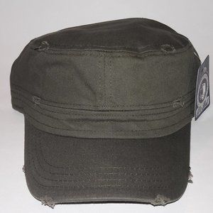 Cadet style plain Vintage distressed Cap